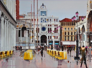 venedig Ölbilder verkaufen - KG Piazza San Marco in Venedig Durch Palettenmesser Textures